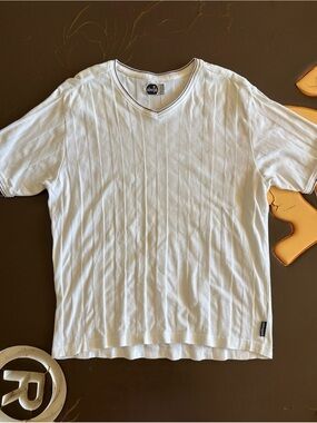 Levi’s SilverTab White V-Neck Short Sleeve Knit Shirt
